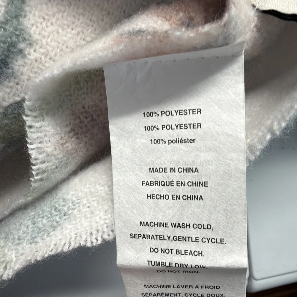 Laura Ashley Throw Blanket 50x70 Cream Floral Super Soft Faux Mohair Cottage